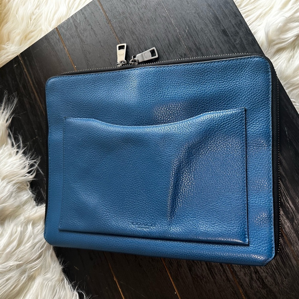 Blue Leather Men's Bag